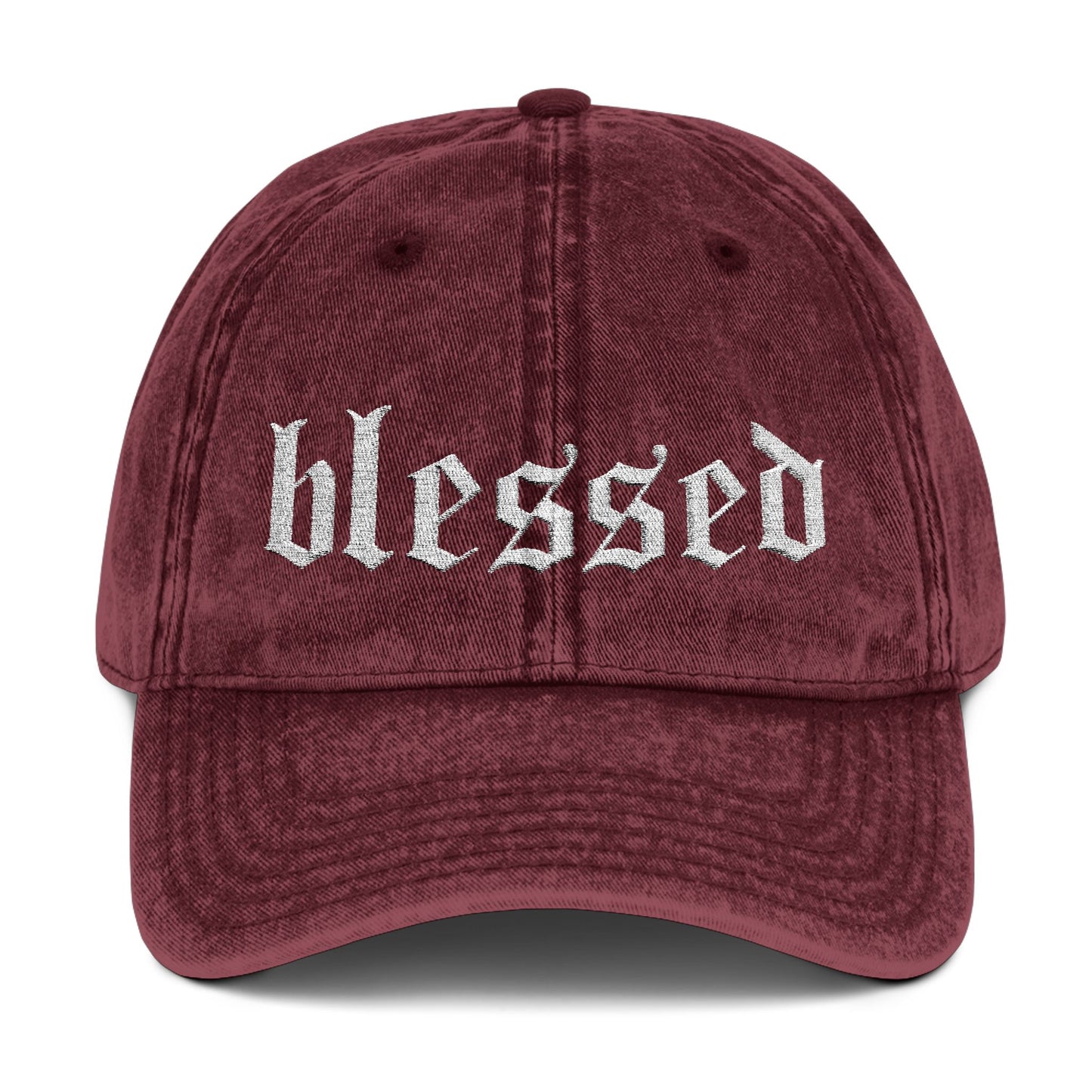 Blessed Vintage Embroidered Cap - Casual Everyday Hat