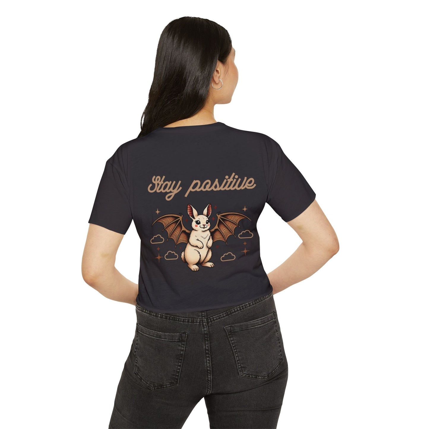 Stay Positive Crop Top - Graphic Tee