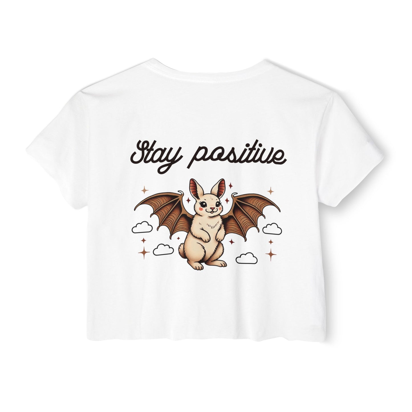 Stay Positive Crop Top - Graphic Tee