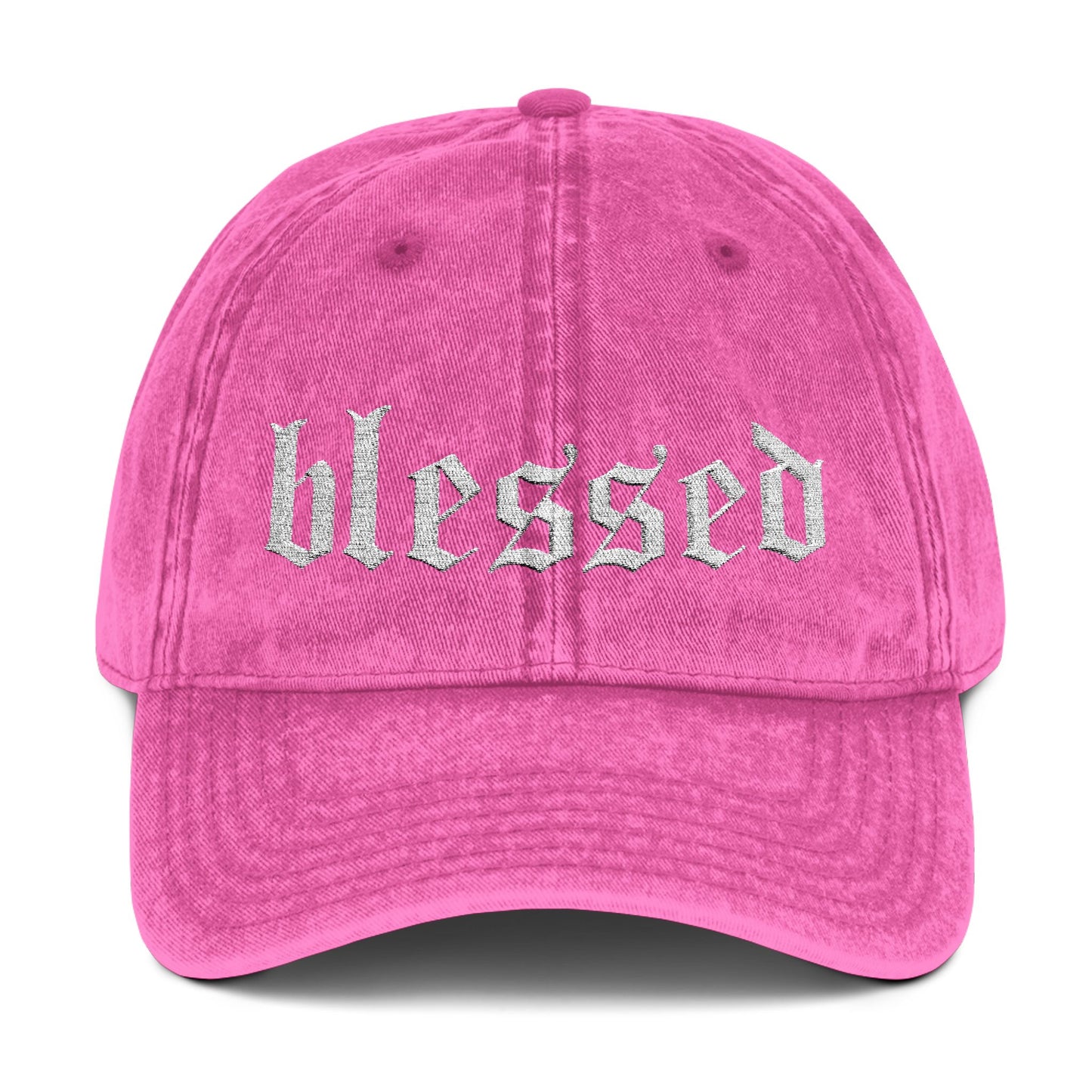 Blessed Vintage Embroidered Cap - Casual Everyday Hat