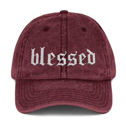 Blessed Vintage Embroidered Cap - Casual Everyday Hat