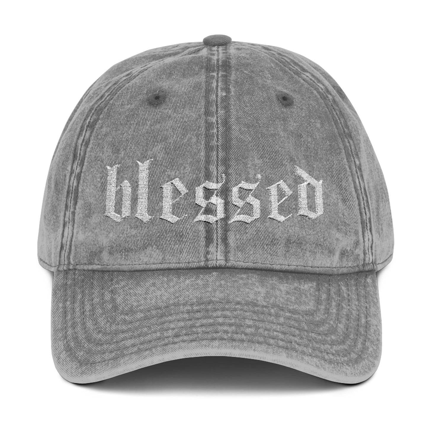 Blessed Vintage Embroidered Cap - Casual Everyday Hat