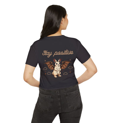 Stay Positive Crop Top - Graphic Tee