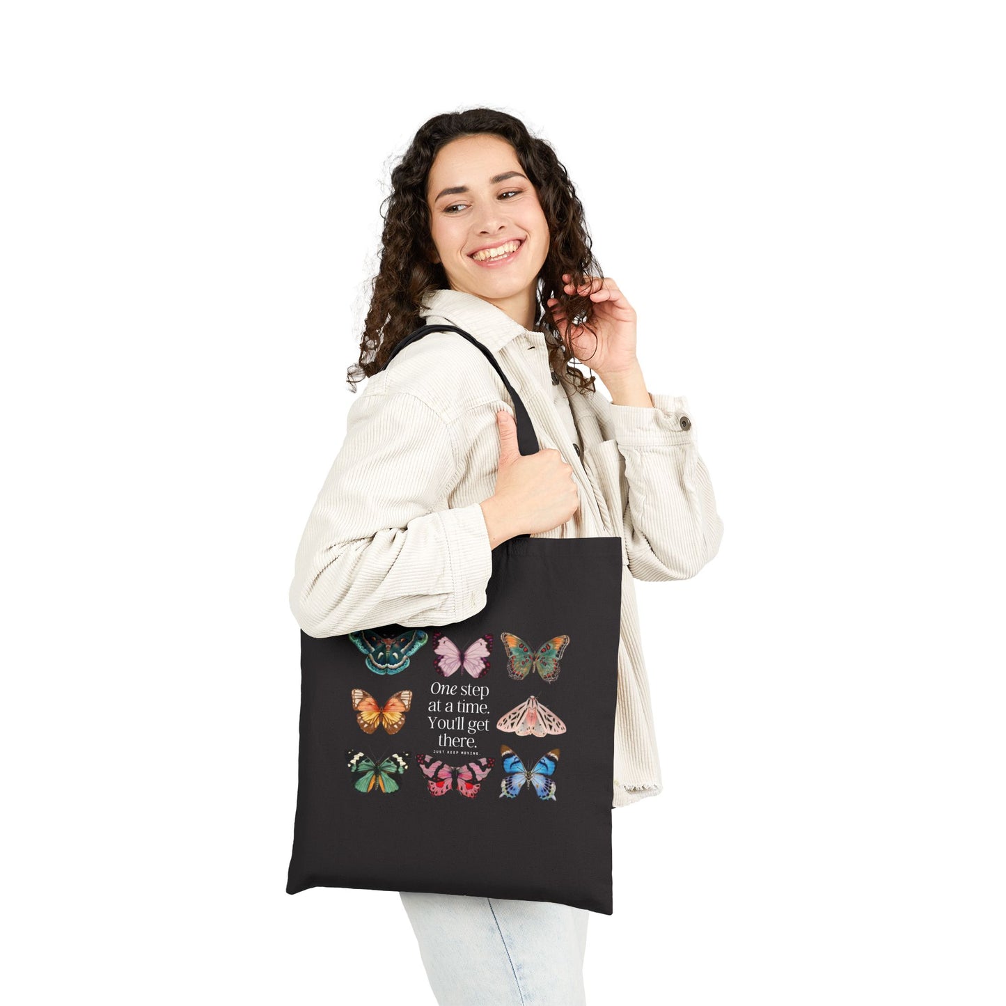 ''One Step At The Time" Tote Bag - Eco-Friendly