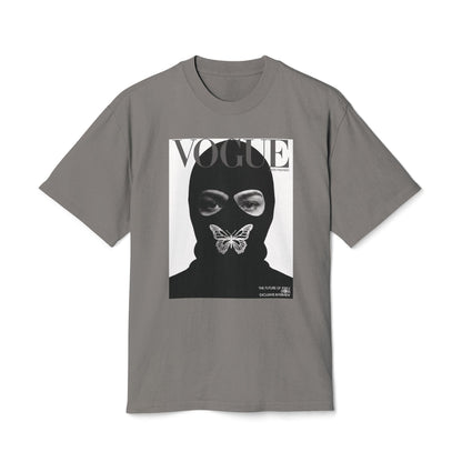 Vogue Balaclava Masked Face T-Shirt — Butterfly Graphic Fashion Tee