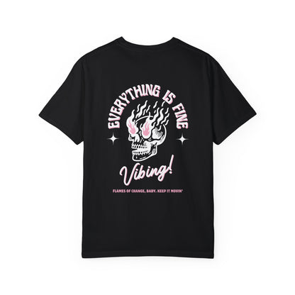 Everything is Fine skull T-shirt - Unisex Graphic Tee