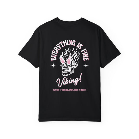 Everything is Fine skull T-shirt - Unisex Graphic Tee