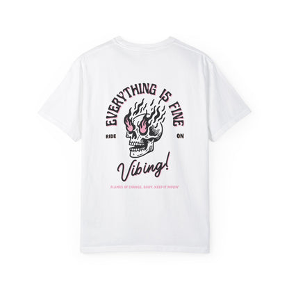Everything is Fine skull T-shirt - Unisex Graphic Tee