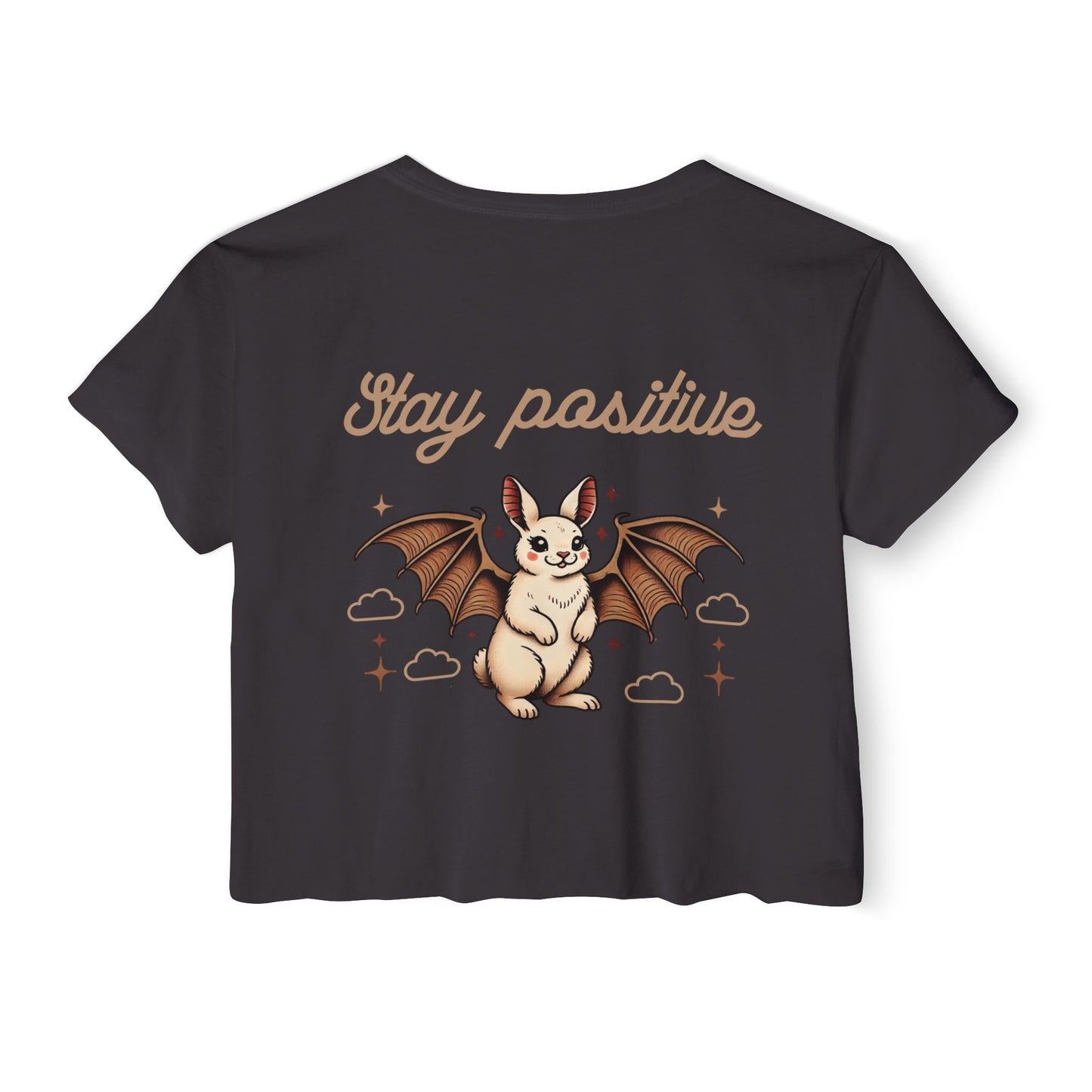 Stay Positive Crop Top - Graphic Tee