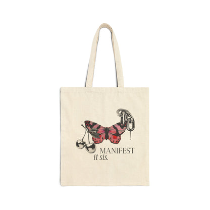 Manifest it sis Butterfly Tote Bag - Eco-Friendly