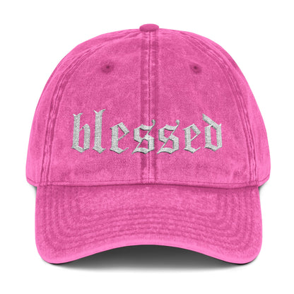 Blessed Vintage Embroidered Cap - Casual Everyday Hat