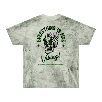 Tye Dye Skull Everything is fine - Graphic Tee