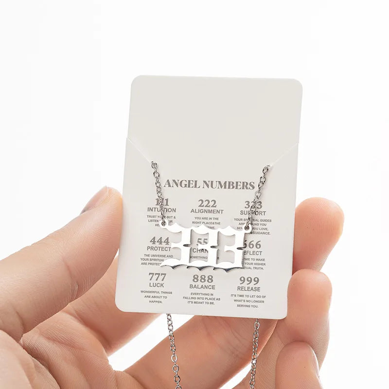 Angel Numbers Stainless Steel Necklace