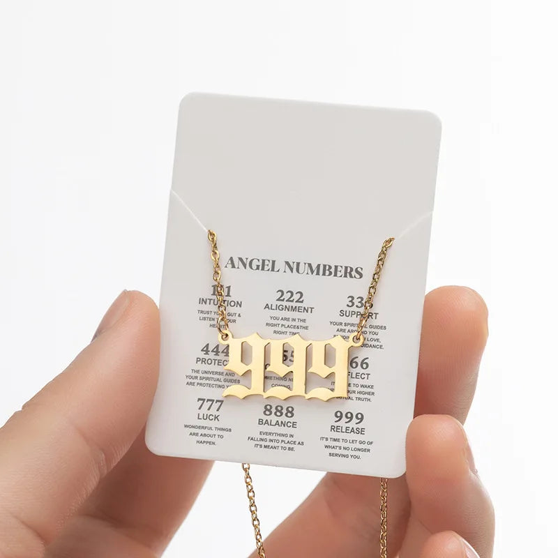 Angel Numbers Stainless Steel Necklace