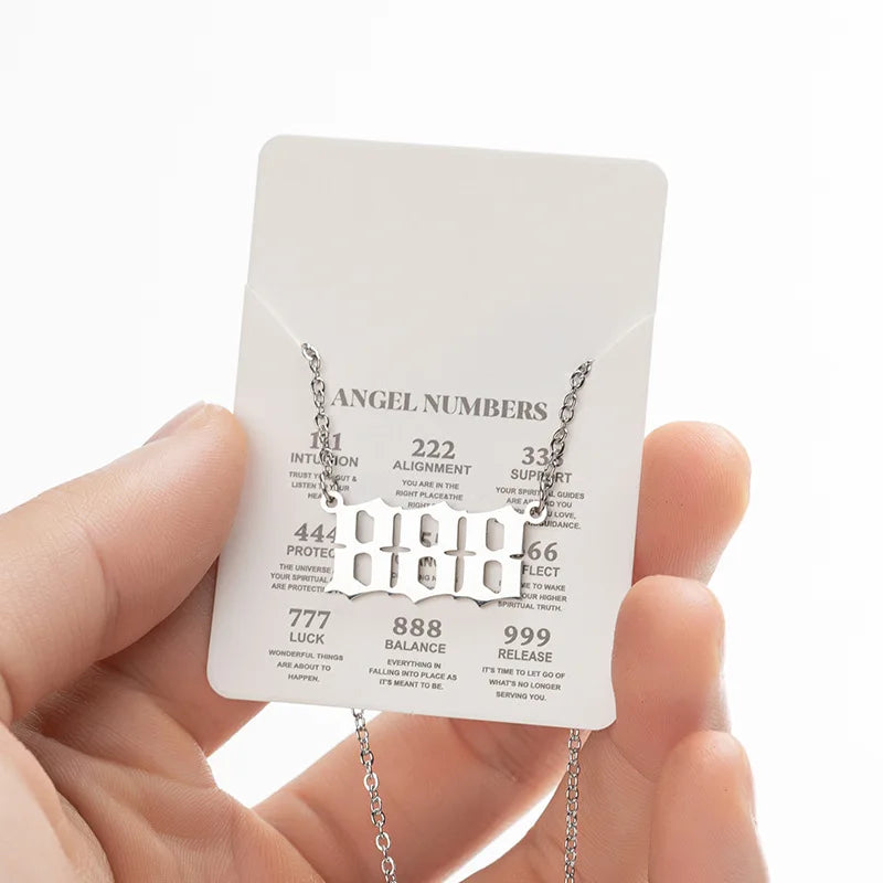 Angel Numbers Stainless Steel Necklace