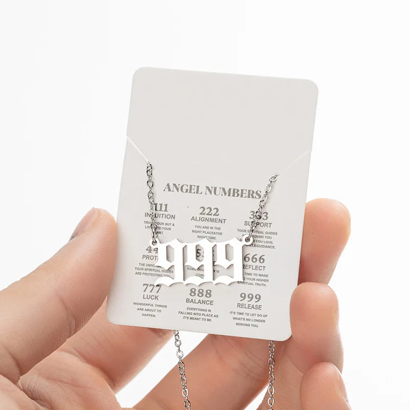 Angel Numbers Stainless Steel Necklace