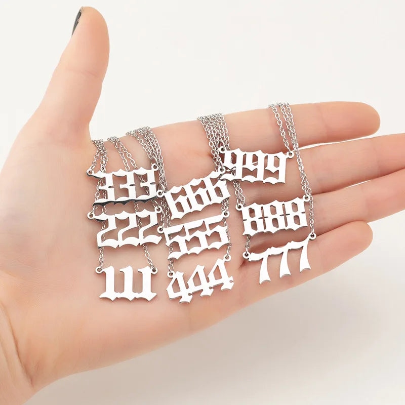 Angel Numbers Stainless Steel Necklace