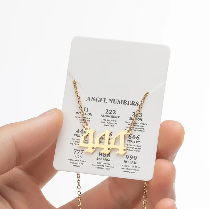 Angel Numbers Stainless Steel Necklace